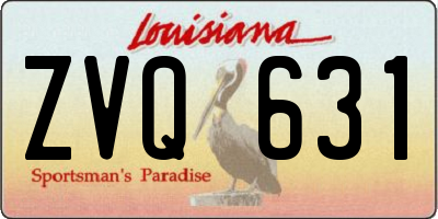 LA license plate ZVQ631