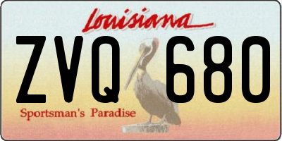 LA license plate ZVQ680