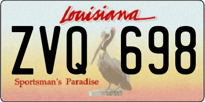 LA license plate ZVQ698