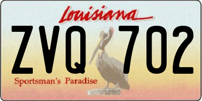 LA license plate ZVQ702