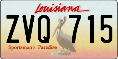 LA license plate ZVQ715