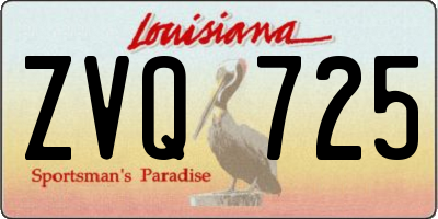 LA license plate ZVQ725