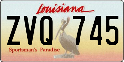 LA license plate ZVQ745