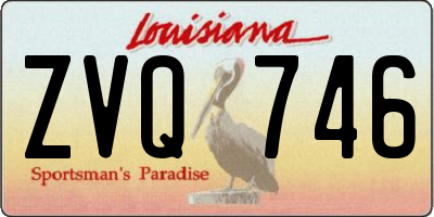 LA license plate ZVQ746