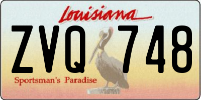 LA license plate ZVQ748