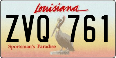 LA license plate ZVQ761