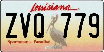 LA license plate ZVQ779