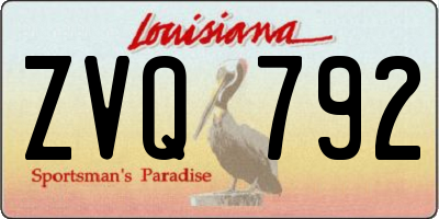 LA license plate ZVQ792