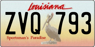 LA license plate ZVQ793
