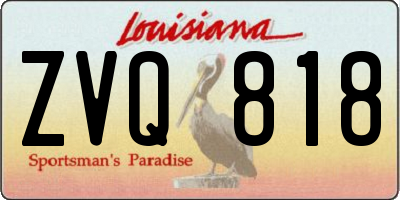 LA license plate ZVQ818