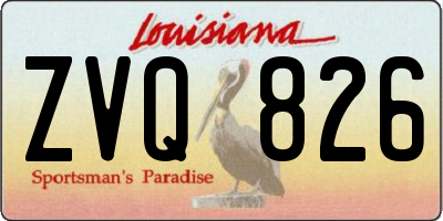 LA license plate ZVQ826