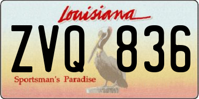 LA license plate ZVQ836