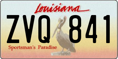 LA license plate ZVQ841