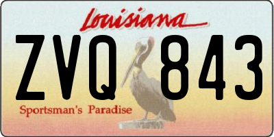 LA license plate ZVQ843