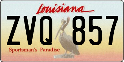LA license plate ZVQ857