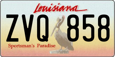 LA license plate ZVQ858