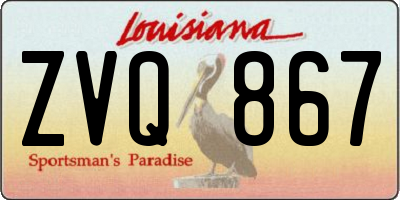 LA license plate ZVQ867