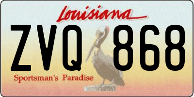 LA license plate ZVQ868