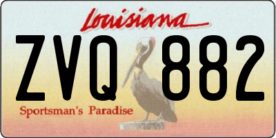 LA license plate ZVQ882