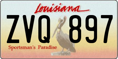 LA license plate ZVQ897
