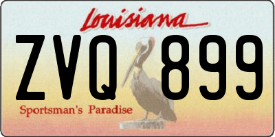 LA license plate ZVQ899