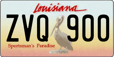 LA license plate ZVQ900