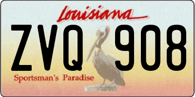 LA license plate ZVQ908