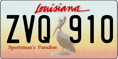 LA license plate ZVQ910