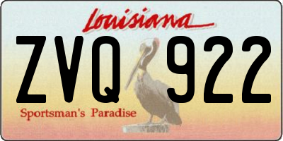 LA license plate ZVQ922