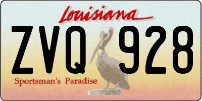 LA license plate ZVQ928
