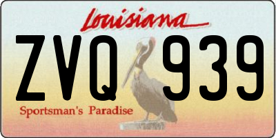 LA license plate ZVQ939