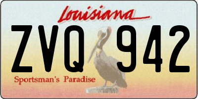 LA license plate ZVQ942