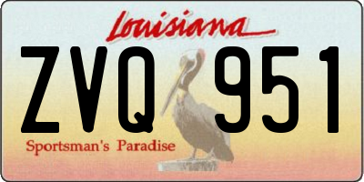 LA license plate ZVQ951