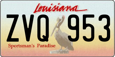 LA license plate ZVQ953