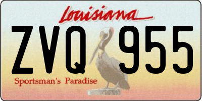 LA license plate ZVQ955