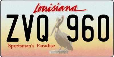 LA license plate ZVQ960