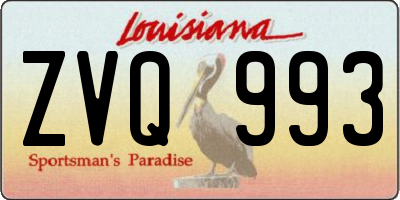 LA license plate ZVQ993