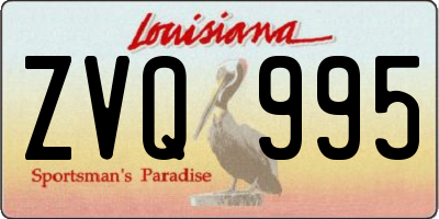 LA license plate ZVQ995