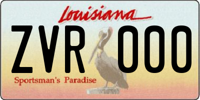 LA license plate ZVR000