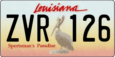 LA license plate ZVR126