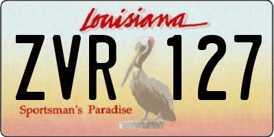 LA license plate ZVR127