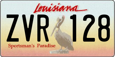 LA license plate ZVR128