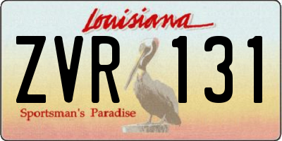 LA license plate ZVR131