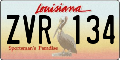 LA license plate ZVR134