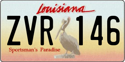 LA license plate ZVR146