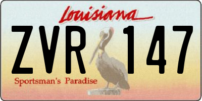 LA license plate ZVR147