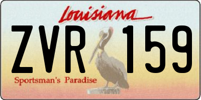 LA license plate ZVR159
