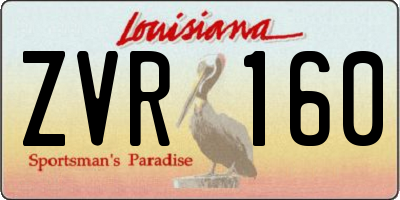 LA license plate ZVR160