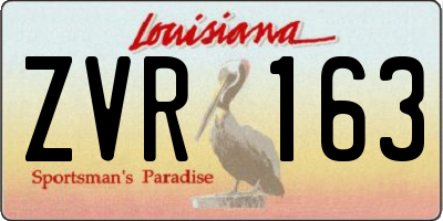 LA license plate ZVR163