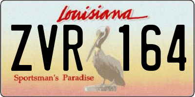LA license plate ZVR164